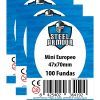 caja 100 paquetes de fundas mini europeo 47x70mm 50 desc