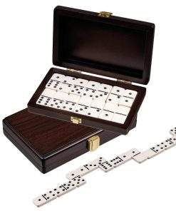 Dominó en estuche de madera