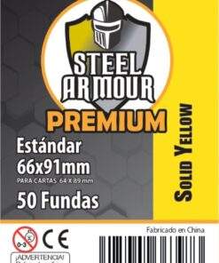 50 Fundas opacas - reverso amarillo (66x91mm)