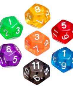 Bolsa dados transparentes 12 caras (50)