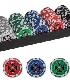 100 Poker Chips en soporte de plástico